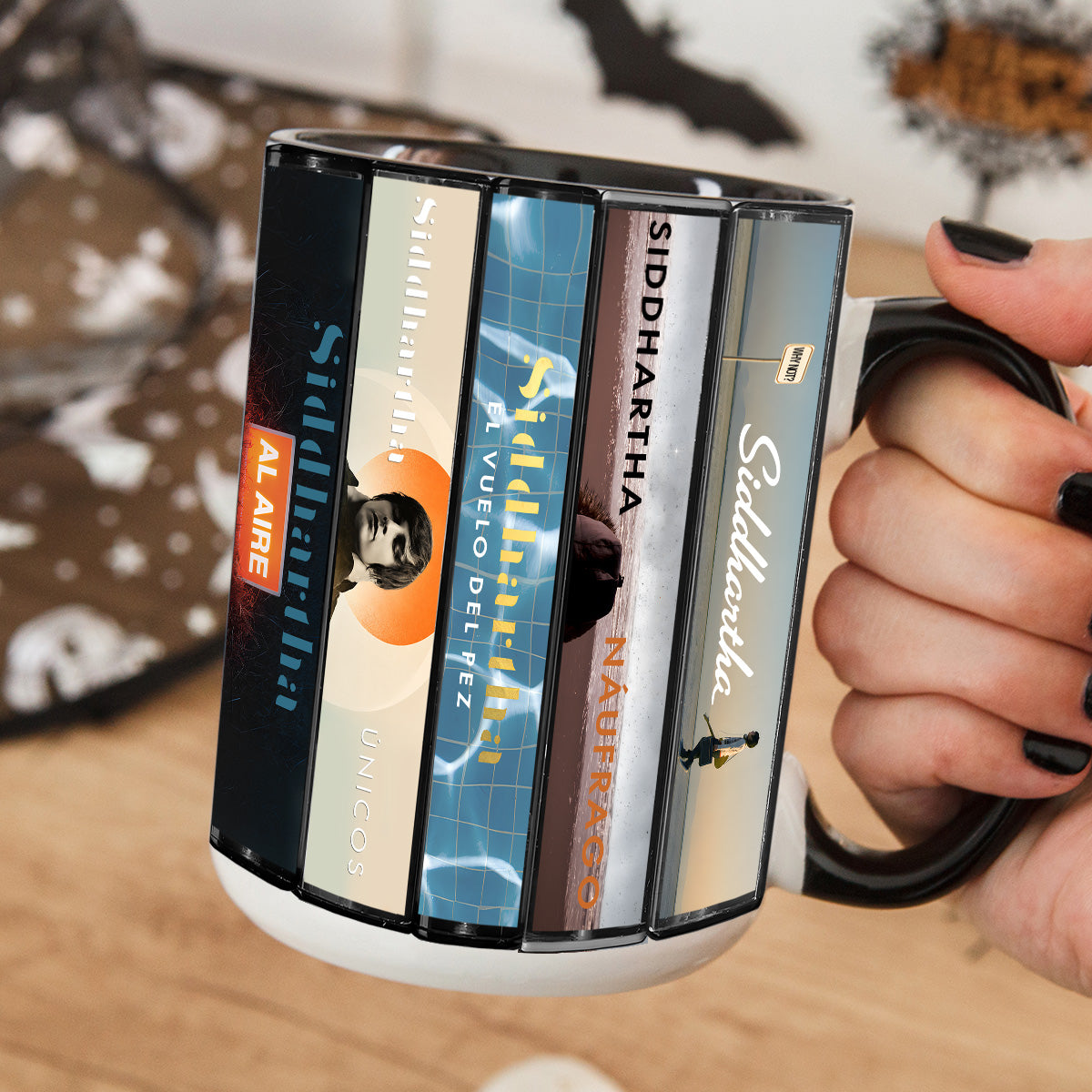 Siddhartha Albums Cassette Collection Retro Accent Mug