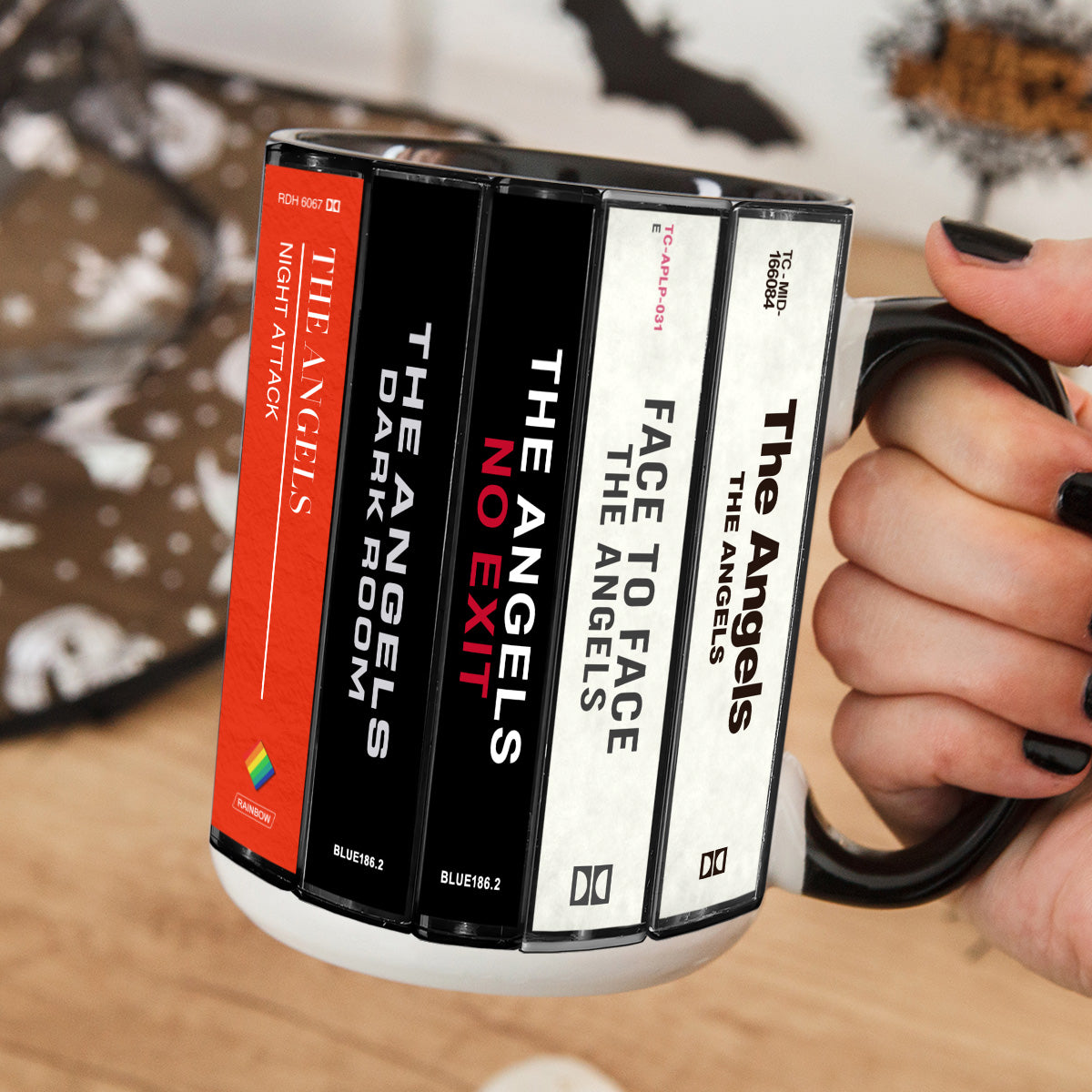 The Angels Albums Cassette Collection Retro Accent Mug