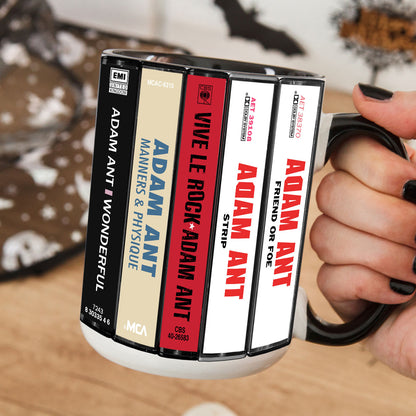 Adam Ant Albums Cassette Collection Retro Accent Mug