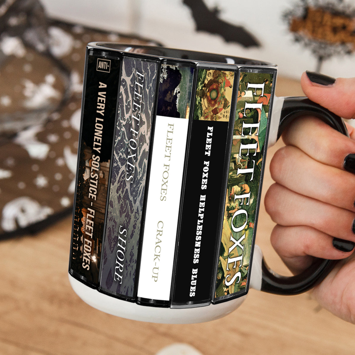Fleet Foxes Albums Cassette Collection Retro Accent Mug