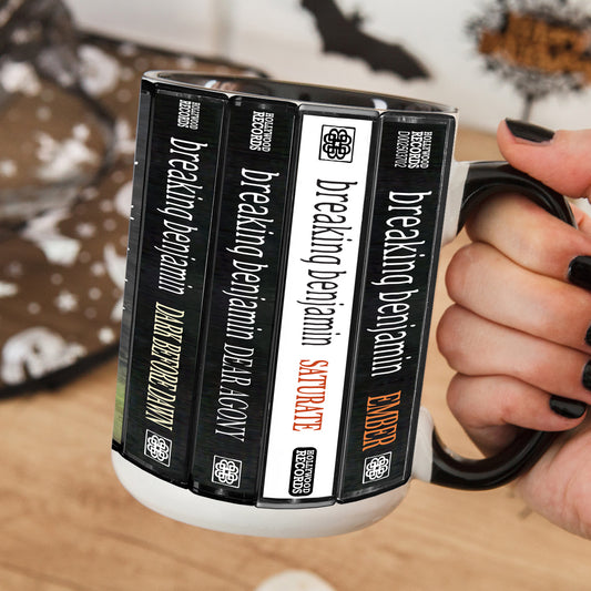 Breaking Benjamin Albums Cassette Collection Retro Accent Edge-to-Edge Printed Mug