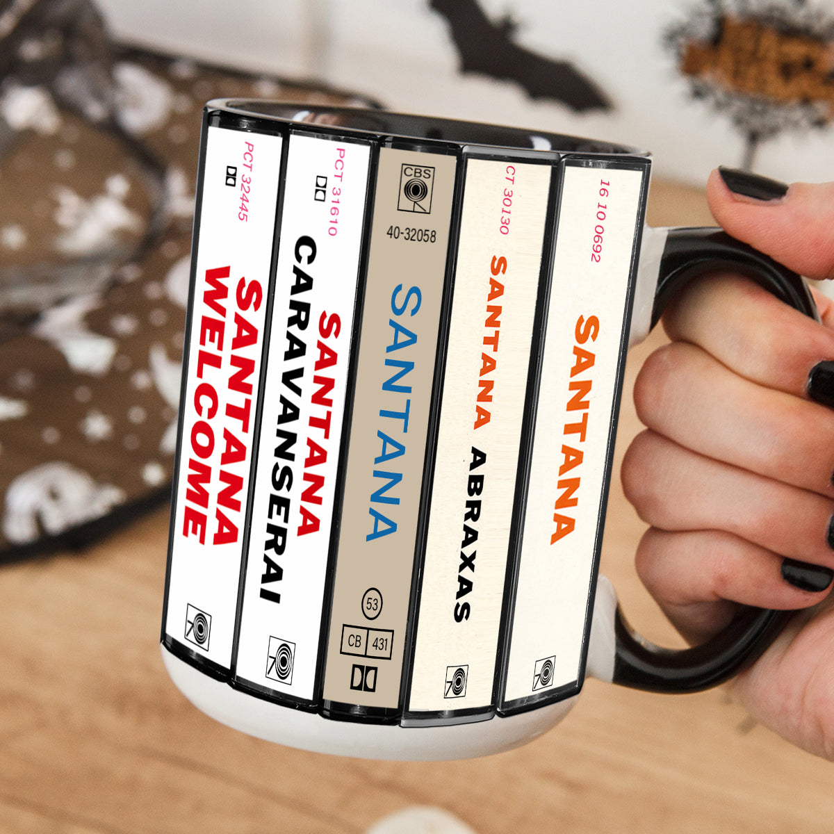 Santana Albums Cassette Collection Retro Accent Mug