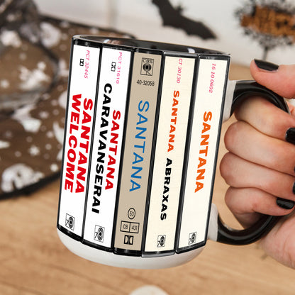 Santana Albums Cassette Collection Retro Accent Mug