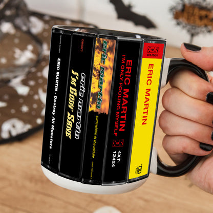 Eric Martin Albums Cassette Collection Retro Accent Mug
