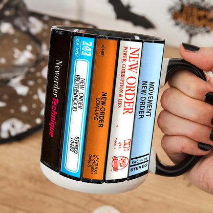 New Order Albums Cassette Retro Collection Accent Mug