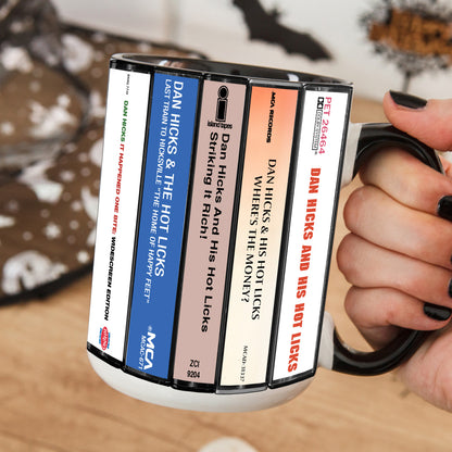 Dan Hicks and His Hot Licks Albums Cassette Collection Retro Accent Mug