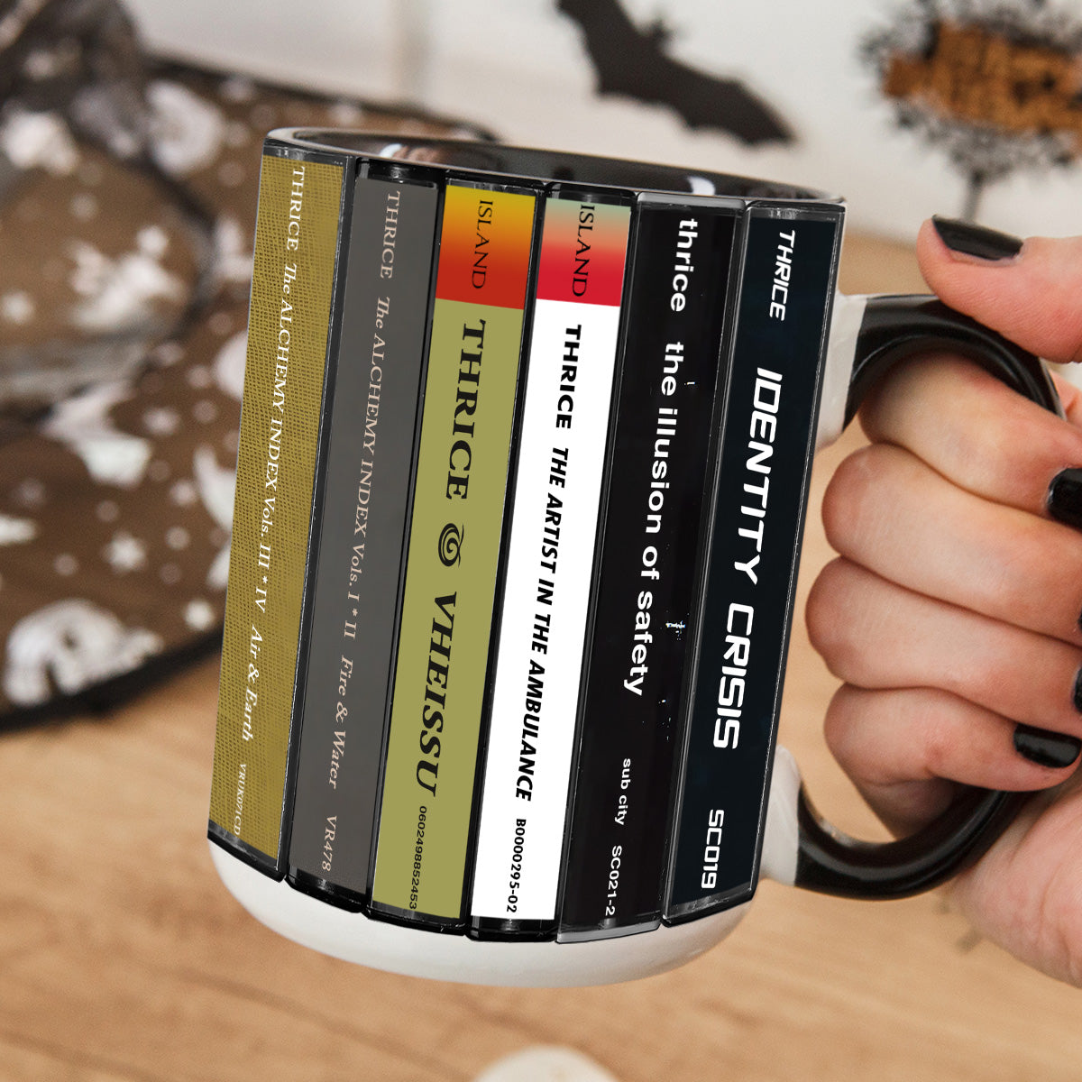 Thrice Albums Cassette Collection Retro Accent Mug