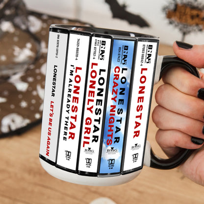 Lonestar Albums Cassette Collection Retro Accent Mug