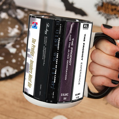 The Prodigy Albums Cassette Collection Retro Accent Mug