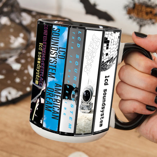 LCD Soundsystem Albums Cassette Collection Retro Accent Mug