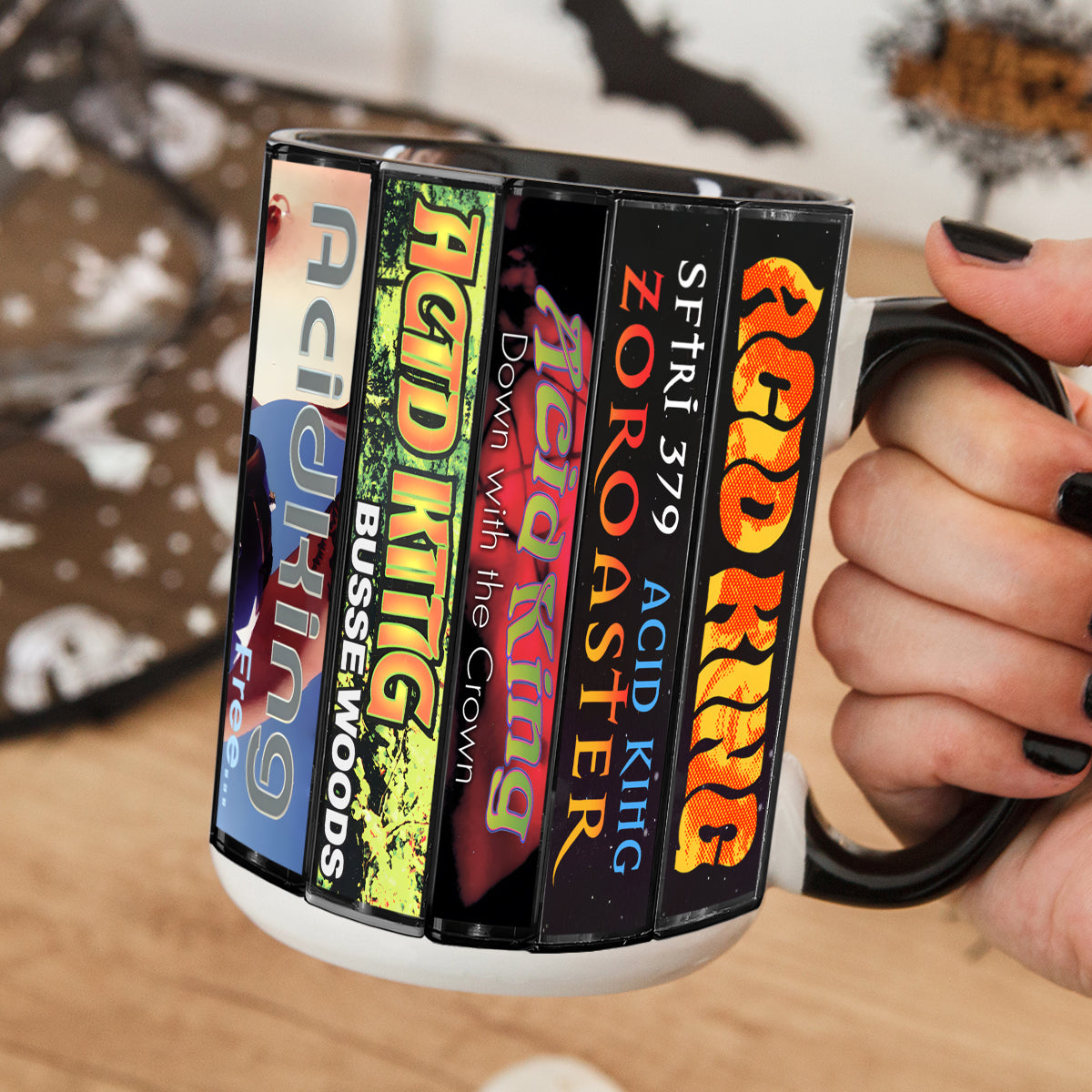 Acid King Albums Cassette Collection Retro Accent Mug
