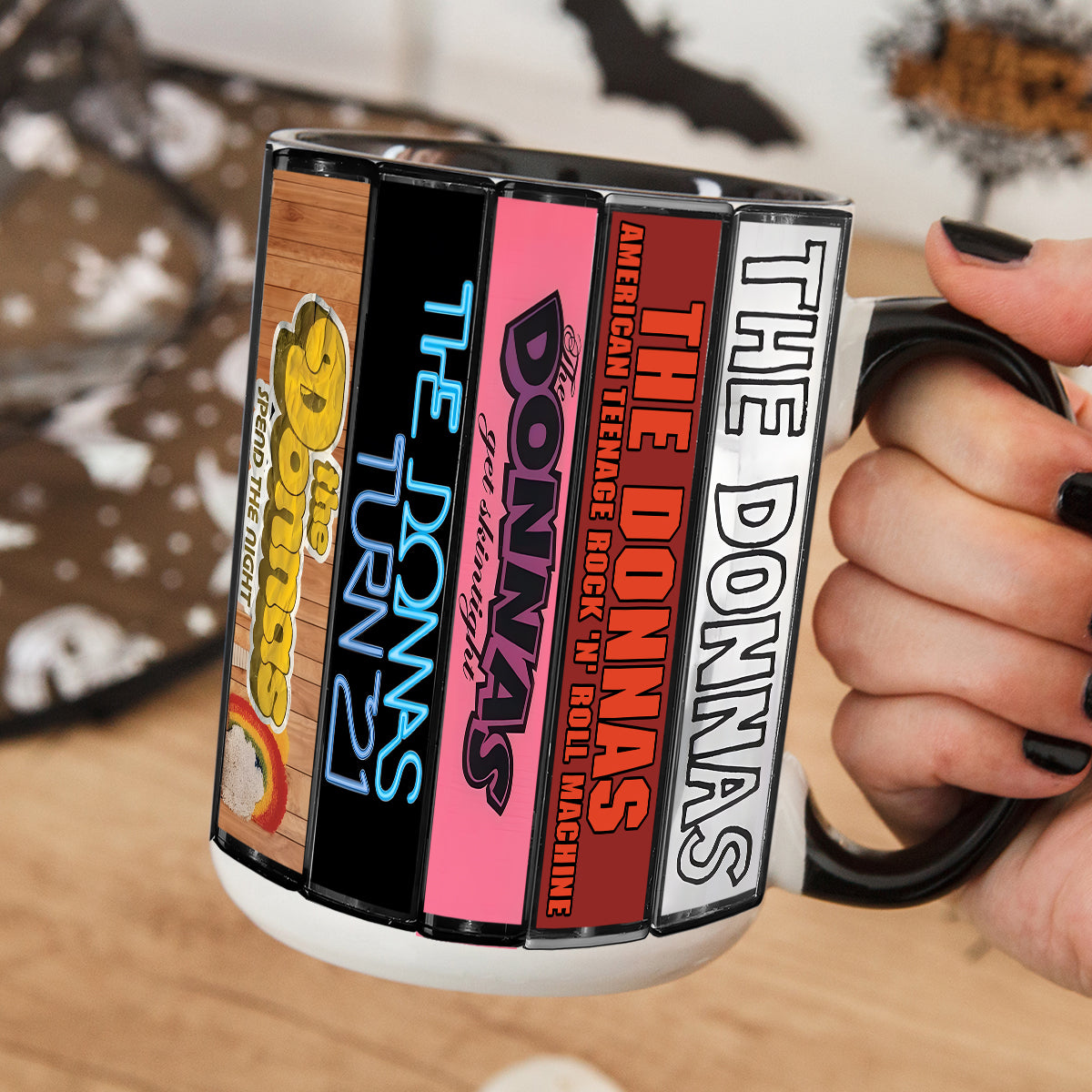 The Donnas Albums Cassette Collection Retro Accent Mug