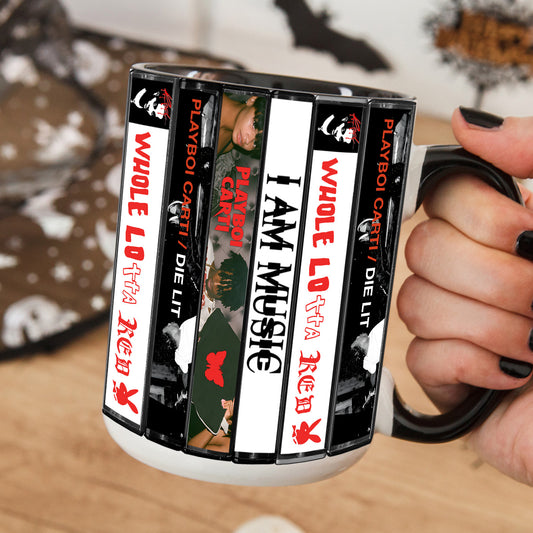 Playboi Carti Albums Cassette Collection Retro Accent Mug