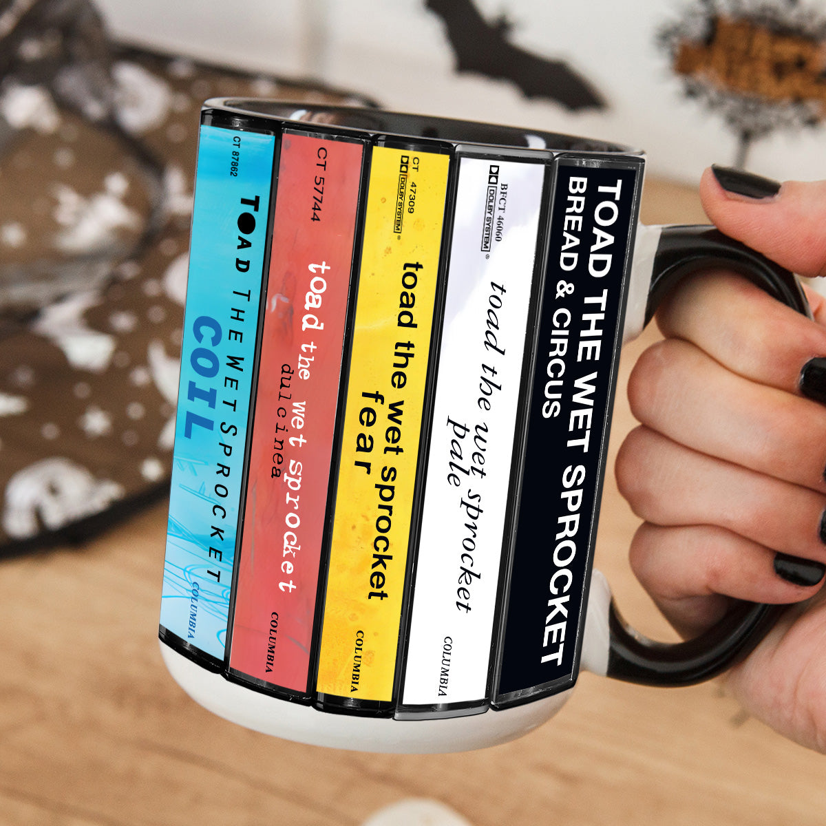 Toad the Wet Sprocket 10 Albums Cassette Collection Retro Accent Edge-to-Edge Printed Mug