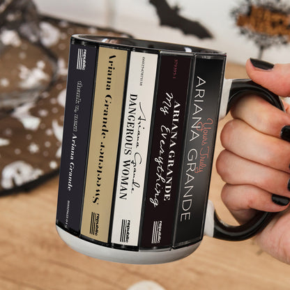 Ariana Grande Albums Cassette Collection Retro Accent Mug