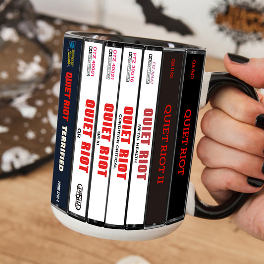 Quiet Riot Albums Cassette Collection Retro Accent Mug