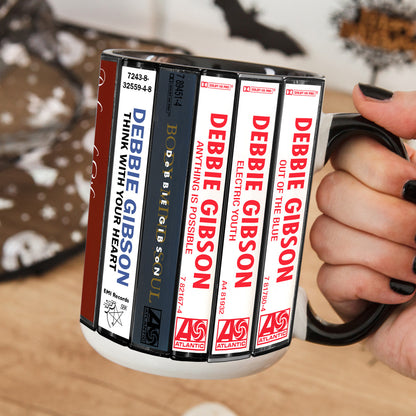 Debbie Gibson Albums Cassette Collection Retro Accent Mug