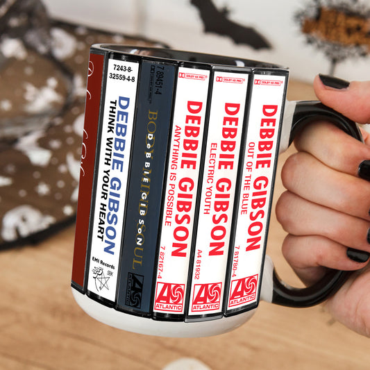 Debbie Gibson Albums Cassette Collection Retro Accent Mug