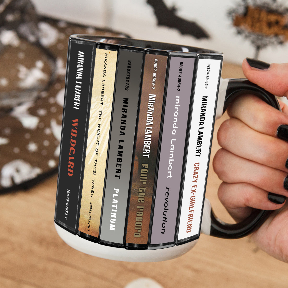 Miranda Lambert Albums Cassette Collection Retro Accent Edge-to-Edge Printed Mug
