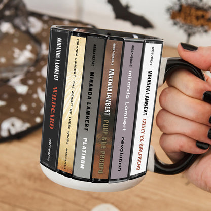 Miranda Lambert Albums Cassette Collection Retro Accent Edge-to-Edge Printed Mug
