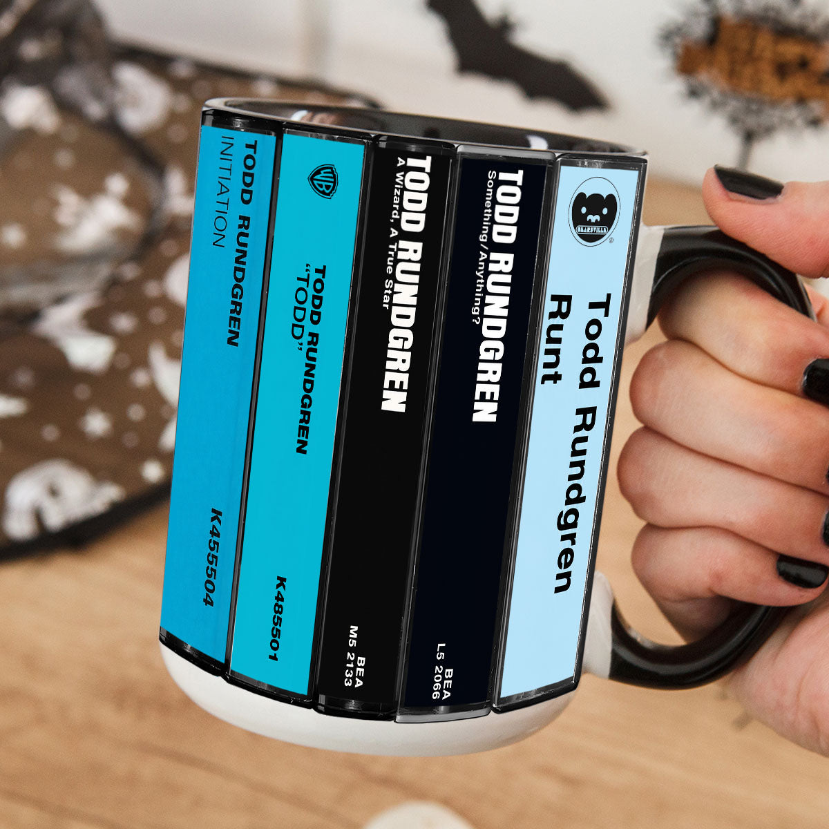 Todd Rundgren Albums Cassette Collection Retro Accent Mug