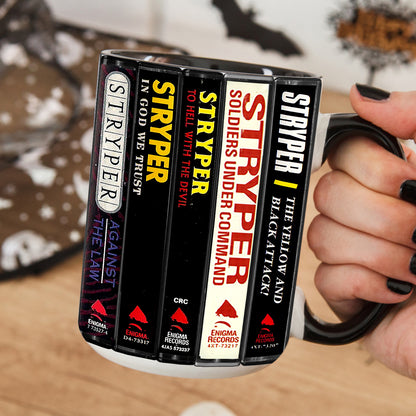 Stryper Albums Cassette Collection Retro Accent Mug