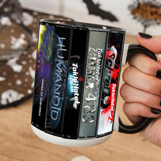 Tokio Hotel Albums Cassette Collection Retro Accent Mug