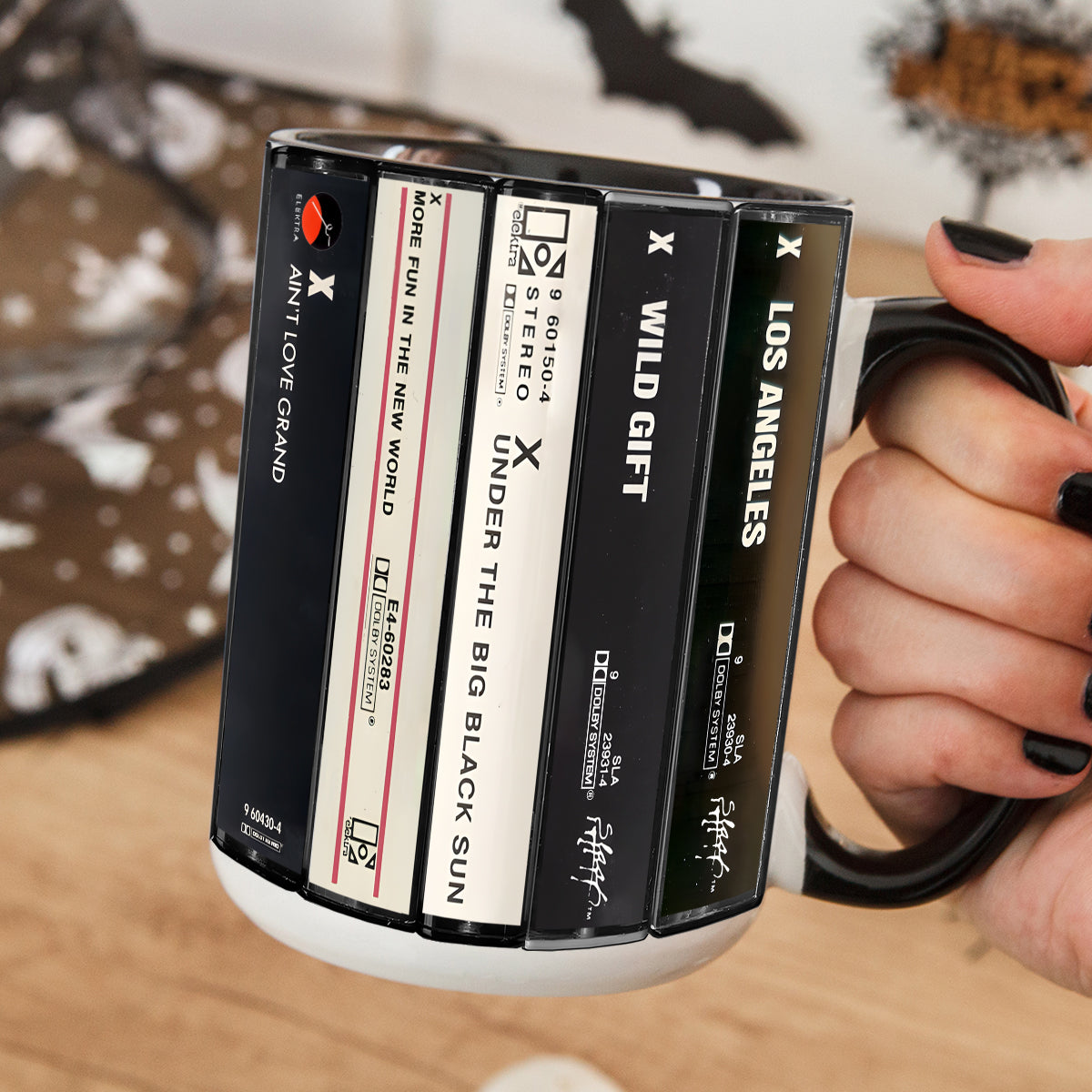 X Albums Cassette Collection Retro Accent Mug
