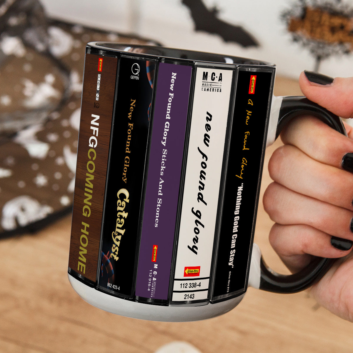 New Found Glory Albums Cassette Collection Retro Accent Mug