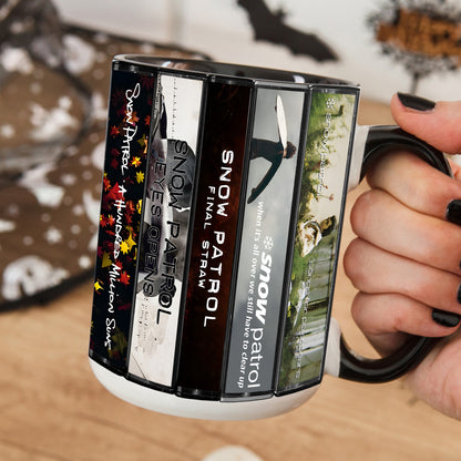 Snow Patrol Albums Cassette Collection Retro Accent Mug