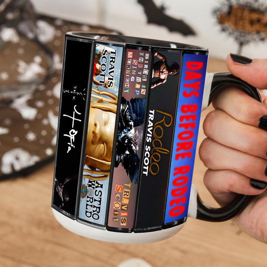 Travis Scott Albums Cassette Collection Retro Accent Mug