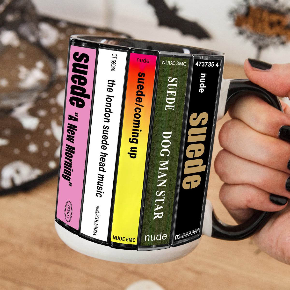 London Suede Albums Cassette Collection Retro Accent Mug