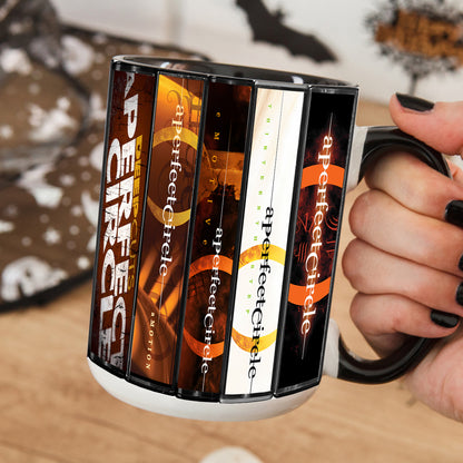 A Perfect Circle Albums Cassette Collection Retro Accent Mug