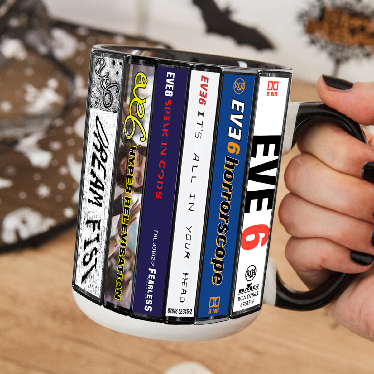 Eve 6 Albums Cassette Collection Retro Accent Mug