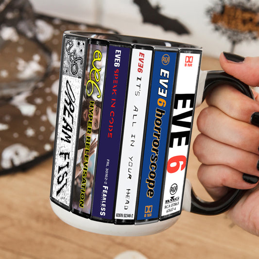 Eve 6 Albums Cassette Collection Retro Accent Mug