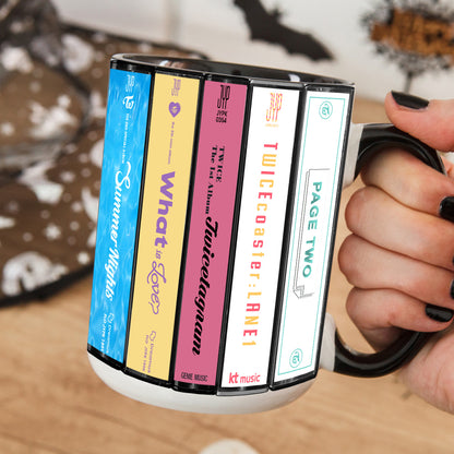 Twice Albums Cassette Collection Retro Accent Mug