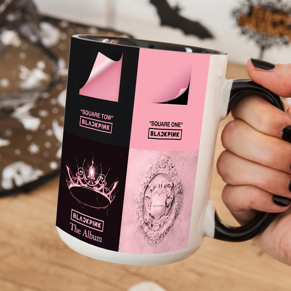 Blackpink Albums Cover Collection Retro Accent Mug