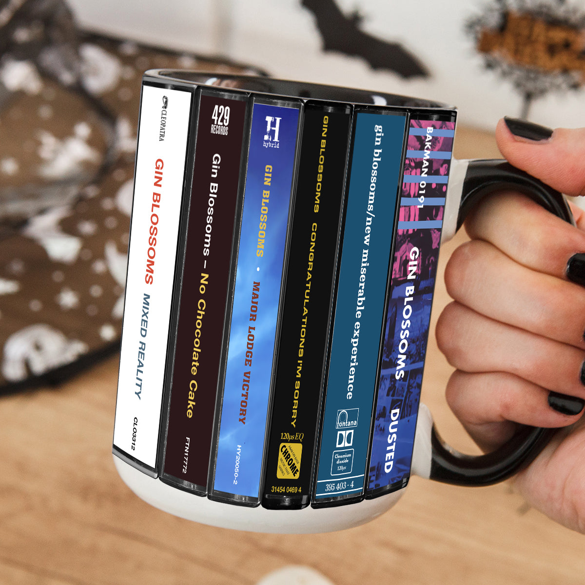 Gin Blossoms Albums Cassette Collection Retro Accent Mug