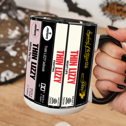 Thin Lizzy Albums Cassette CollectionRetro Accent Mug