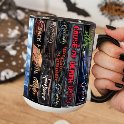 Obituary Albums Cassette Collection Retro Accent Mug