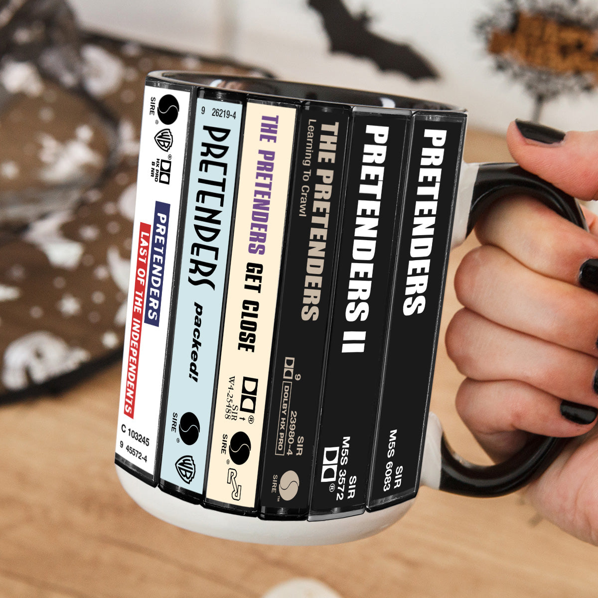The Pretenders Albums Cassette Collection Retro Accent Mug