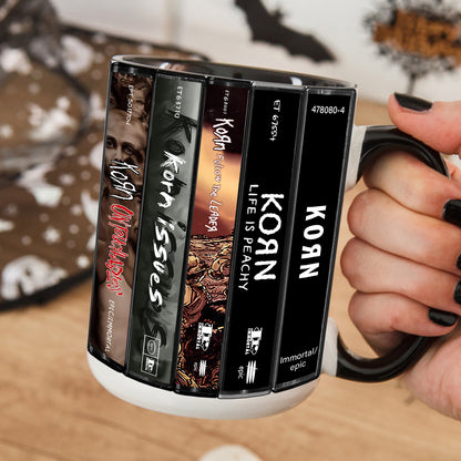 Korn Albums Cassette Retro Collection Accent Mug