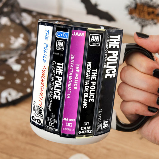 The Police Albums Cassette Retro Collection Accent Mug