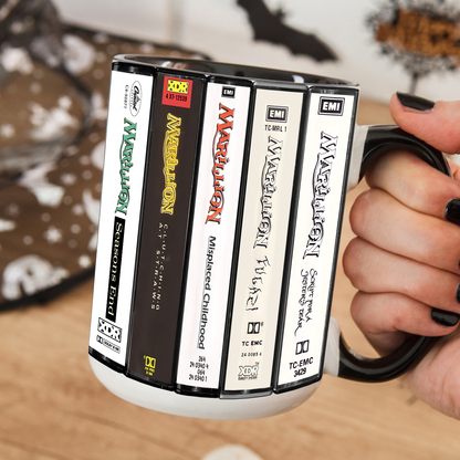 Marillion Albums Cassette Collection Retro Accent Mug