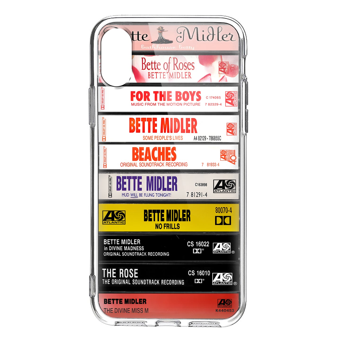 Bette Midler Albums Cassette Collection Retro Phone Case