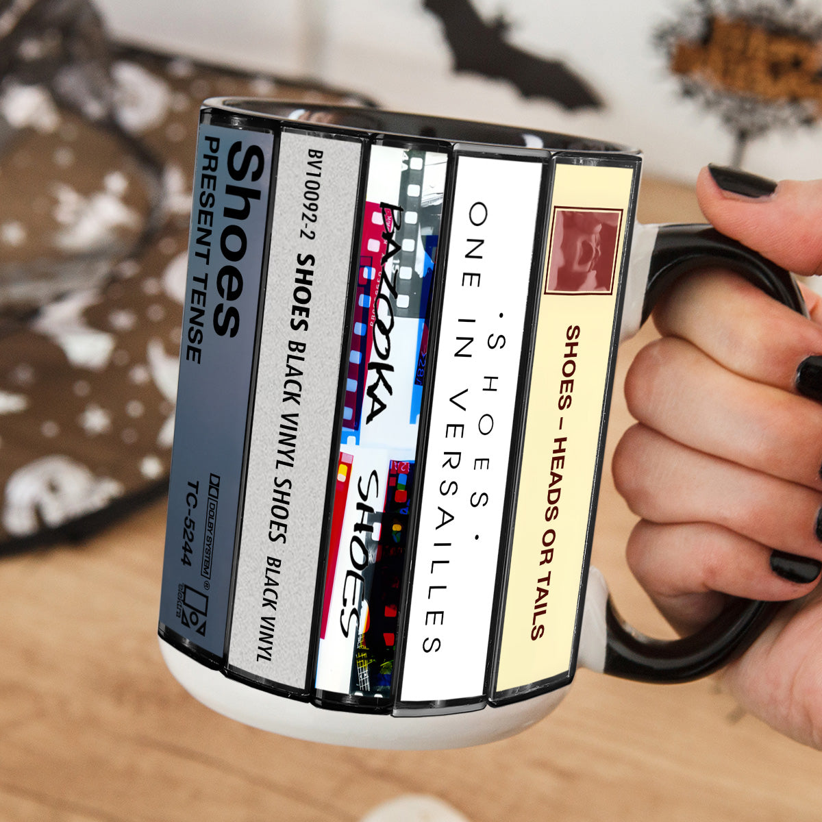 Shoes Albums Cassette Collection Retro Accent Mug