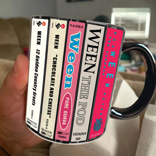 Ween Albums Cassette Collection Retro Accent Mug