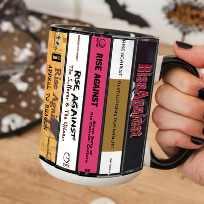 Rise Against Albums Cassette Collection Retro Accent Mug