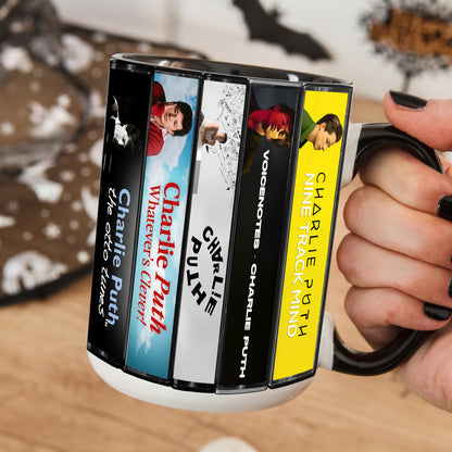 Charlie Puth Albums Cassette Collection Retro Accent Mug