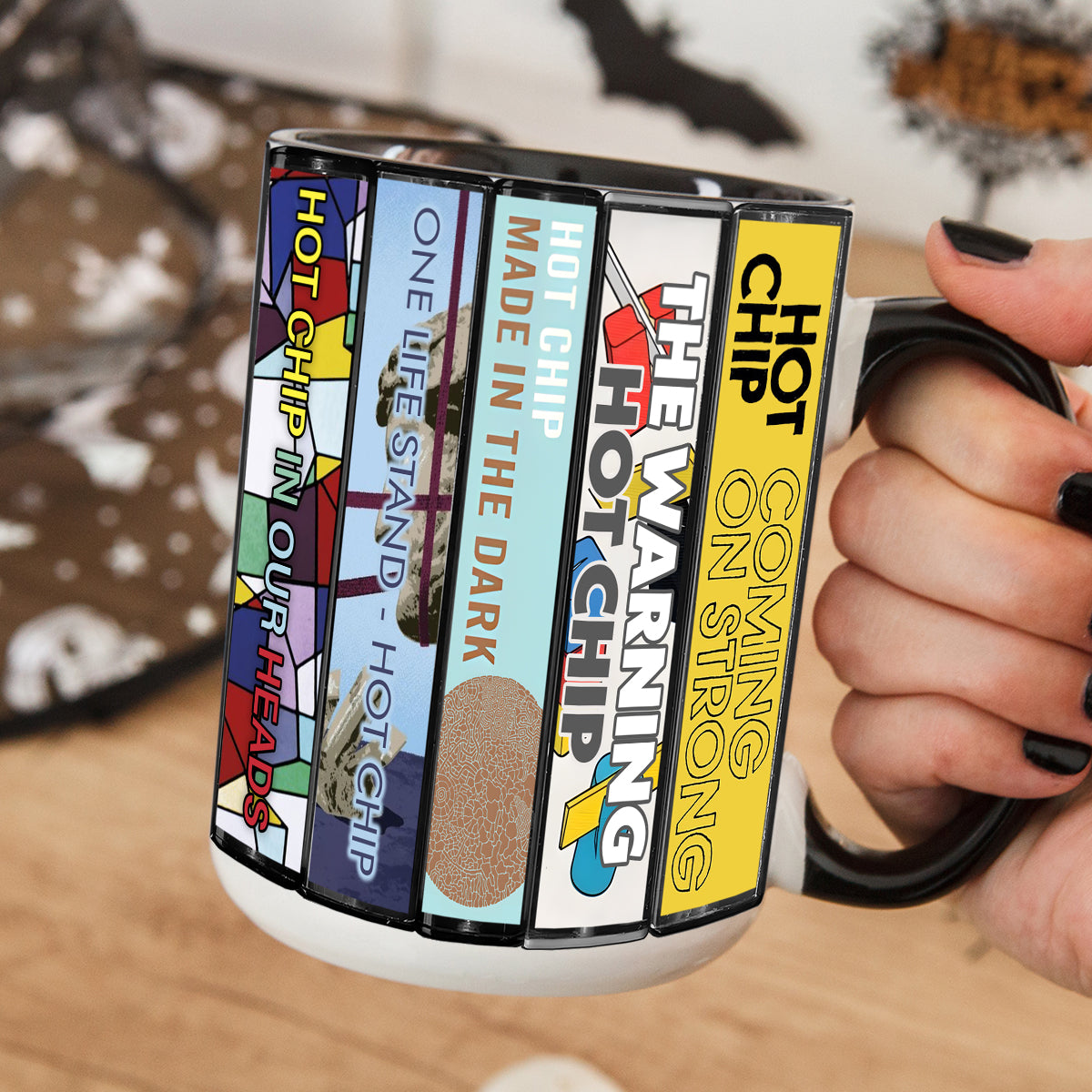 Hot Chip Albums Cassette Collection Retro Accent Mug